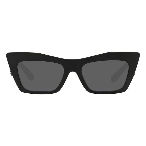 New Dolce & Gabbana Black Cat Eye DG4435 2525/6G Sunglasses Women - Picture 2 of 4